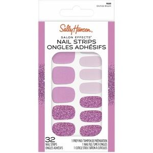 Purple/Purple Glitter Nail Strips